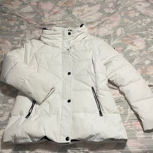 White guess parka